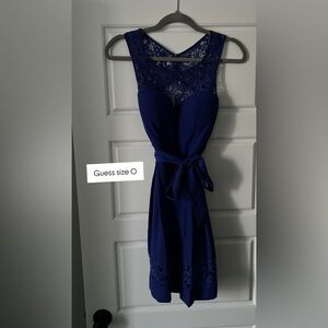 Elegant Navy Lace Dress